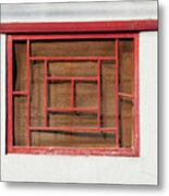 Chinese Window Metal Print