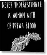 Chippewa Native American Design Metal Print