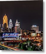 Cincinnati Ohio Skyline In 2017 Metal Print