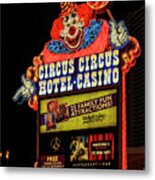 Circus Circus Sign, Las Vegas Metal Print