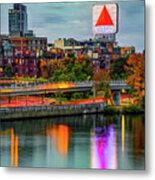 Citgo Sign And Boston's Charles River In The Fall Metal Print