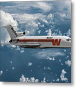 Classic Western Airlines Boeing 727 Metal Print