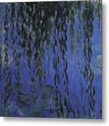 Claude Monet  Water Lilies And Weeping Willow Branches Metal Print