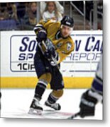 Cliff Ronning Shoots The Puck Metal Print
