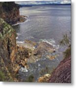 Cliffs At Blackmans Bay Metal Print