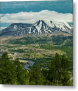 Cloud Capped Metal Print