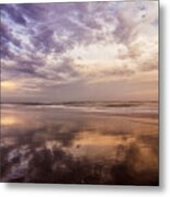 Cloud Reflections On Atlantic Beach Metal Print