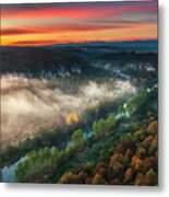 Clouds Above The River Metal Print
