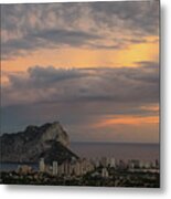 Clouds On The Mediterranean Coast In Calpe Metal Print