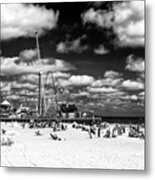 Clouds Over Seaside Heights In New Jersey Metal Print
