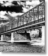 Clouds Over The New Hope Lambertville Bridge Metal Print