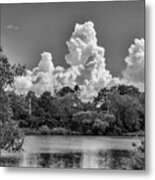 Clouds Over The Pond Metal Print