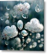 Cloudy Frost Metal Print