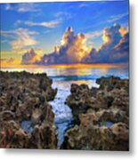 Coastal Serenade Daybreak At Coral Cove Park Tequesta Florida Metal Print