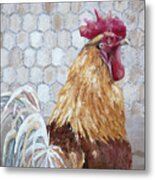 Cocktail - Rooster Painting Metal Print