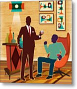 Cocktails For Two - Men Metal Print