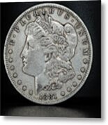Coin Collecting - 1881 Morgan Dollar Face Side Metal Print