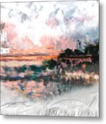 Cold Of Nature And Warmth Of Home /conceptual Performance Metal Print