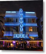 Colony Hotel - Art Deco Historic District, Miami Beach, Florida Metal Print