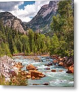 Colorado's Animas River Along The San Juan Mountains Metal Print