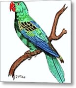 Colorful African Parrot Day 2 Challenge Metal Print