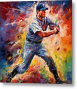 Colorful Baseball Art Metal Print