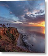 Colorful Point Vicente At Sunset Metal Print