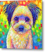 Cute Rainbow Dog Metal Print