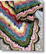 Colorful Virus Shawl Metal Print