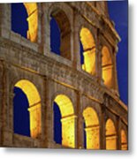 Colosseum And Moon Metal Print