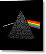 Comfortably Numb - Pink Floyd - Lyrics Metal Print
