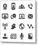 Communication And Media Icons - Acme Series Metal Print