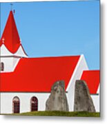 Concrete Church Of Iceland Metal Print