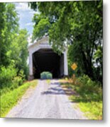 Conley's Ford Covered Bridge - Parke County, Indiana Metal Print