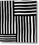 Connecting Stripes- Art By Linda Woods Metal Print
