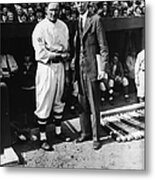 Connie Mack, Ty Cobb, And Walter Johnson Metal Print