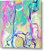 Contemporary Abstract - Crossing Paths No. 2 - Modern Artwork Painting No. 4 Metal Print