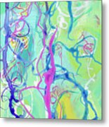 Contemporary Abstract - Crossing Paths No. 2 - Modern Artwork Painting Metal Print