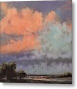Cotton Candy Clouds Metal Print