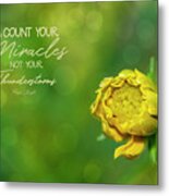 Count Your Miracles Metal Print
