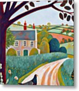 Country Cottage Autumn 3 Metal Print