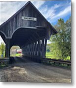 Coventry Orne Covered Bridge In Vermont Metal Print