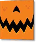 Crazy Pumpkin Jack-o-lantern Mouth Metal Print