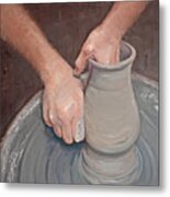 Creation - The Potter's Hands Metal Print