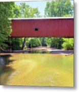 Crooks Bridge Across Little Raccoon Creek Metal Print