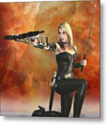Crossbow Heroine Metal Print