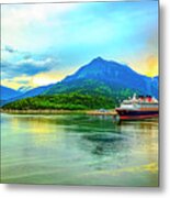 Cruise Ship Ketchikan Alaska Metal Print
