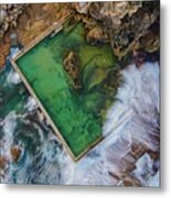 Curl Curl Rockpool Metal Print