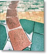 Curves And Rectangles On Deck Metal Print