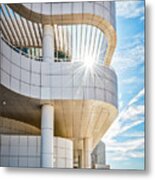 Curvilinear Lines Of The Getty Metal Print